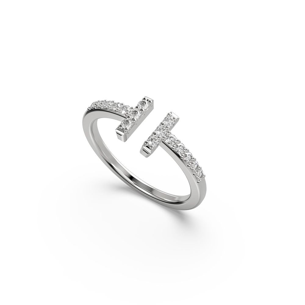 Horizon T Ring Pave